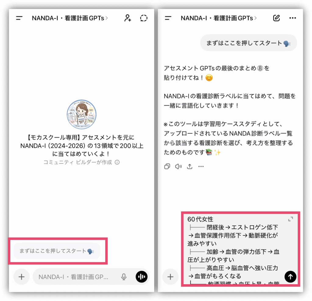 モカスクール　NANDA-I　看護計画